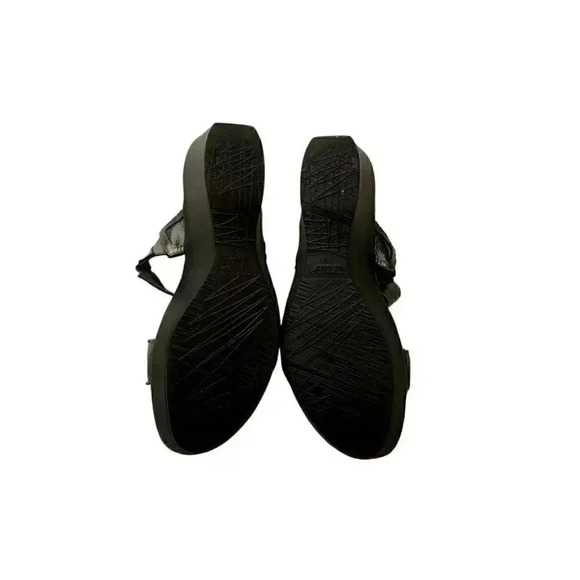 Naot Women's Treasure 2 Strap Metal Pewter Platform 3 Inches Wedge Sandal Size39 - Picture 2 of 11